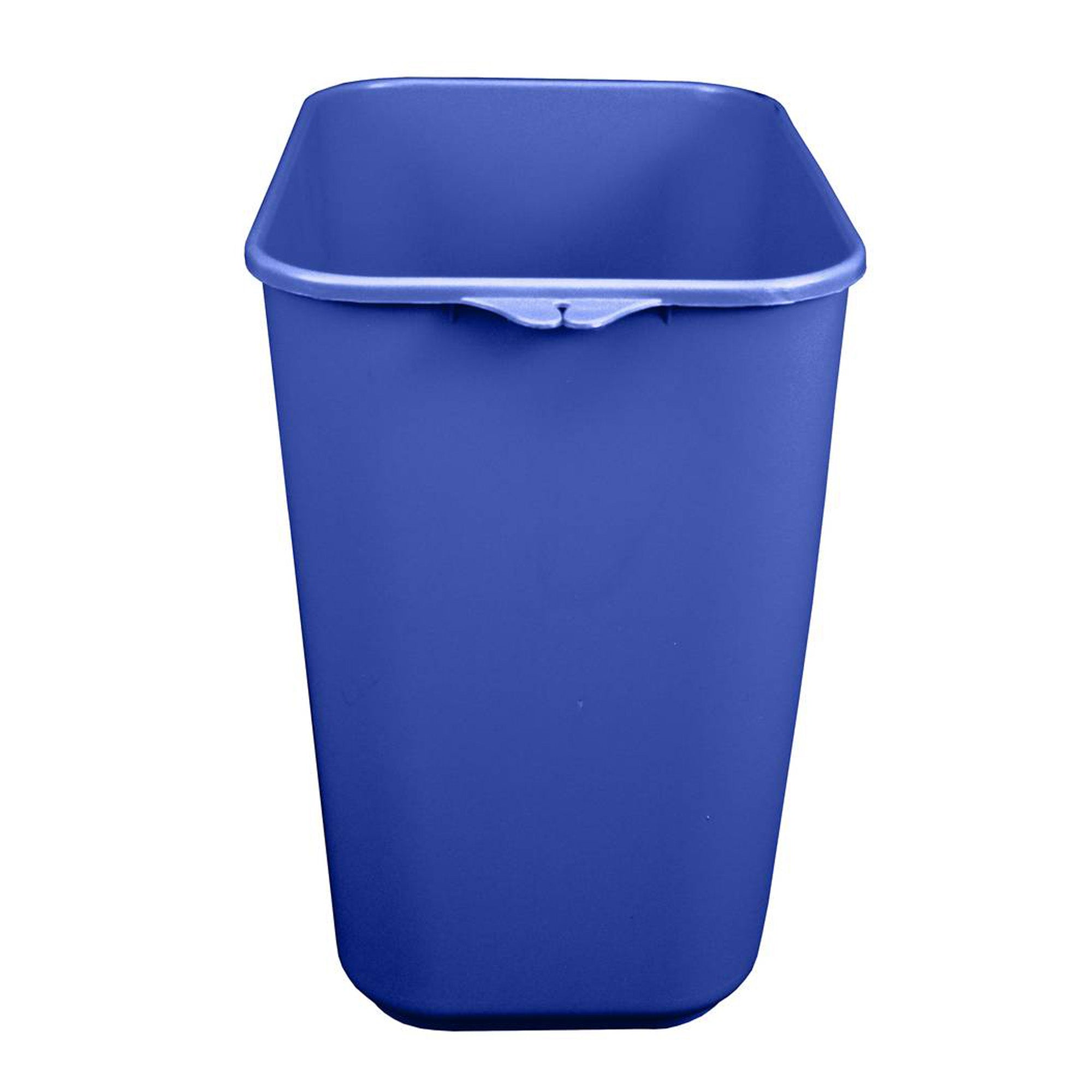 Blue Plastic Soft Sided Waste Basket with Recycle Logo