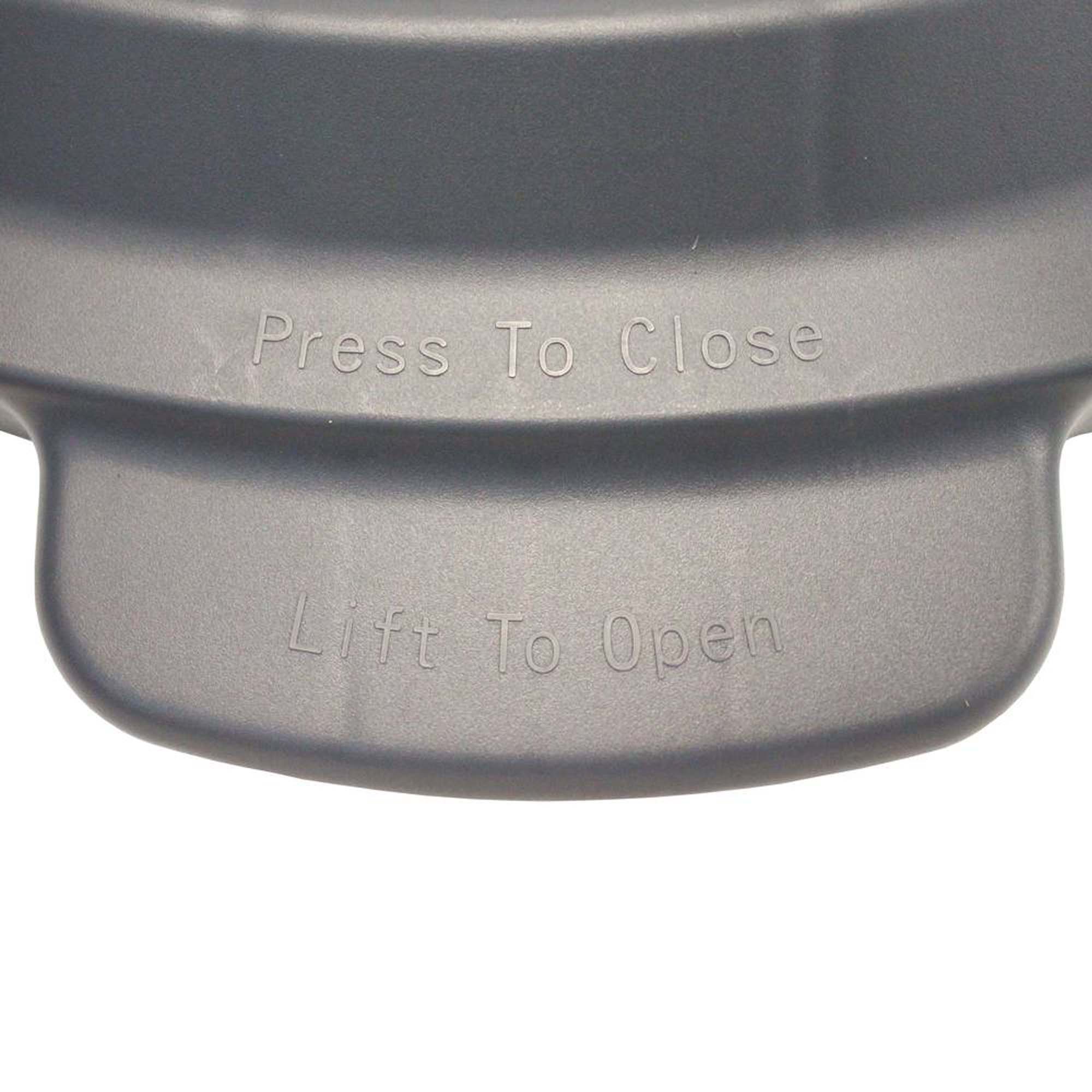 Close up of handle for Gray Gator Container Lid for 4 Gallon Trash Can