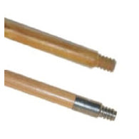 Hardwood Handle - Metal Thread Tip - 1.125" Diameter - 6' Long