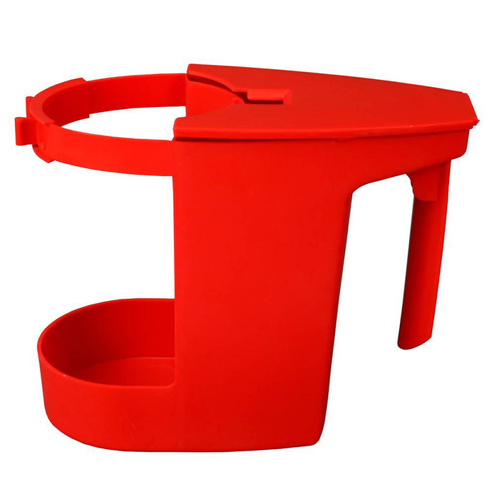 side view of Red Toilet Bowl Caddy