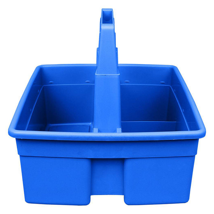 Maid's basket caddy with inserts, in blue