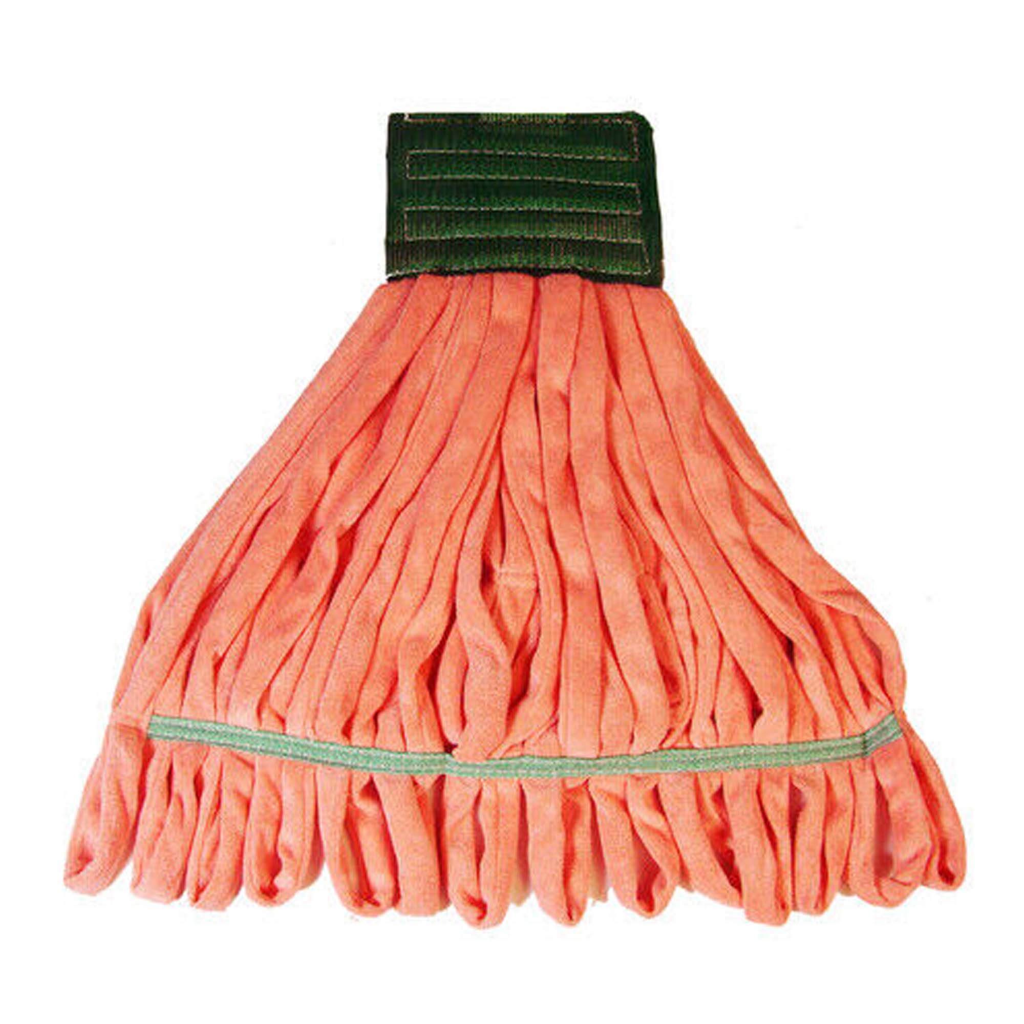Orange Golden Star Relintless Microfiber Tube Traditional Wet Mop, 5 inch head band, size medium