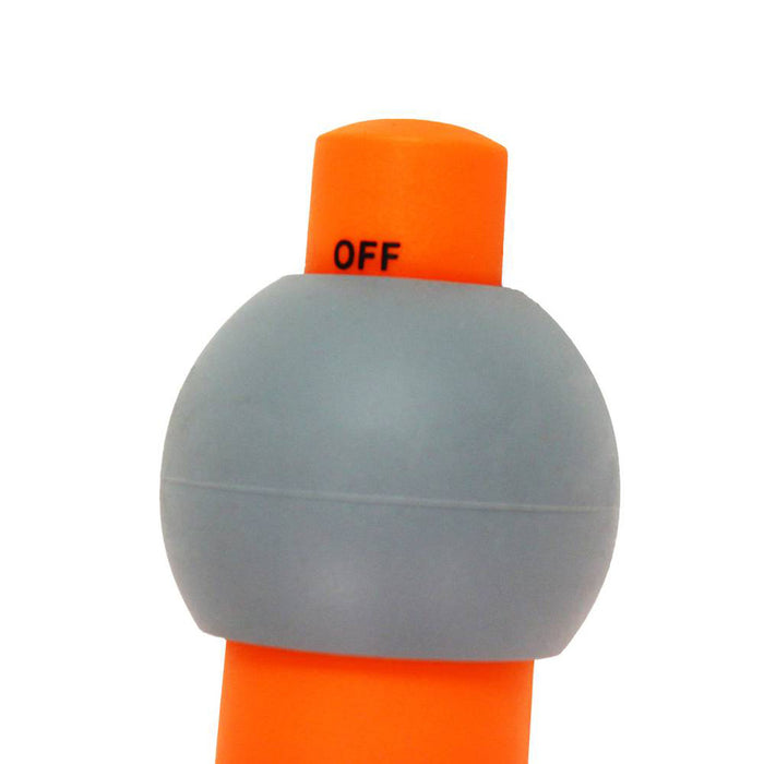 on / off mechanism on handle of mopster bucketless handle mop system, orange
