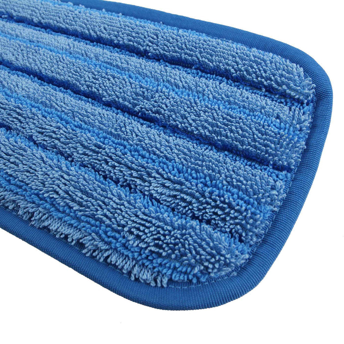 close up of Tricol Clean Everplush 18 inch Heavy Duty Microfiber Scrubbing Mop Pad, Blue