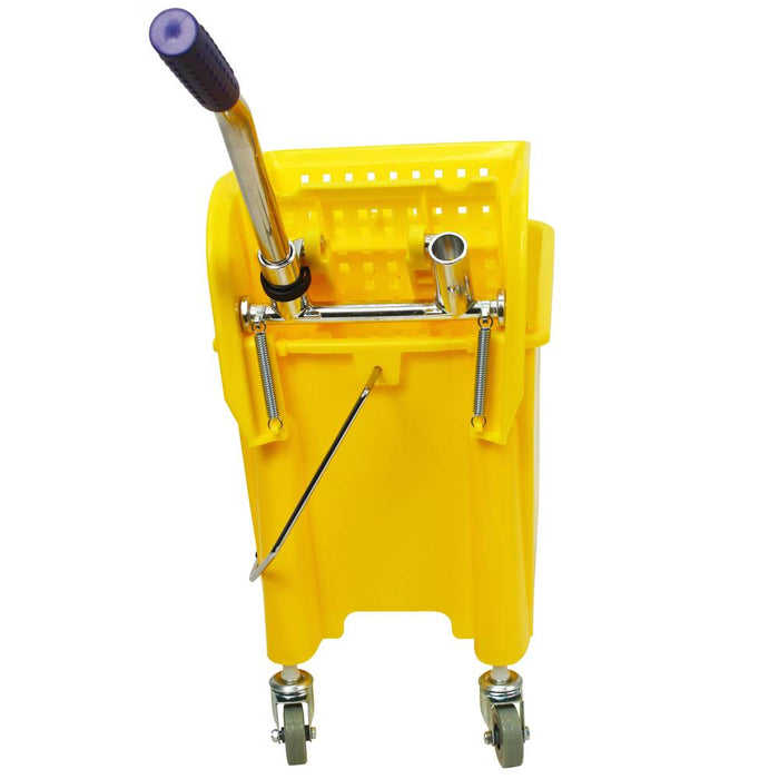 Combo Mop Bucket and Side-press Wringer / Bucket - 2" Casters - 21 qt - Yellow