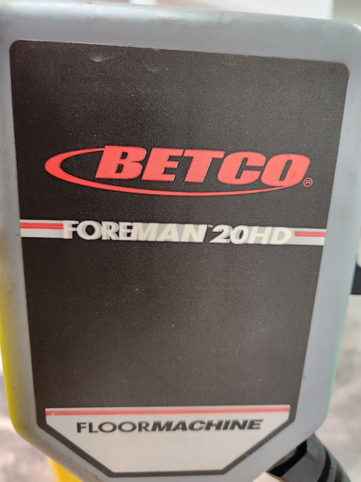 BETCO FOREMAN 20HD - Slow Speed - Floor Machine - Buffer - Floor Scrubber - Warranty