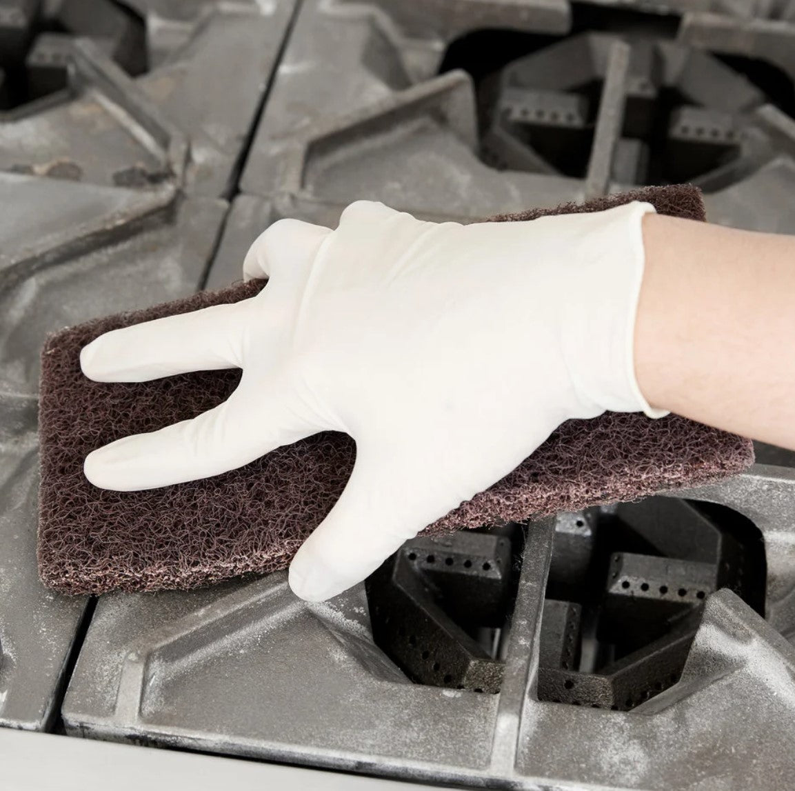 Heavy-Duty Brown Multi-Purpose Scouring Pad / Doodlebug Pad - 10" x 4.5" - (5PK)