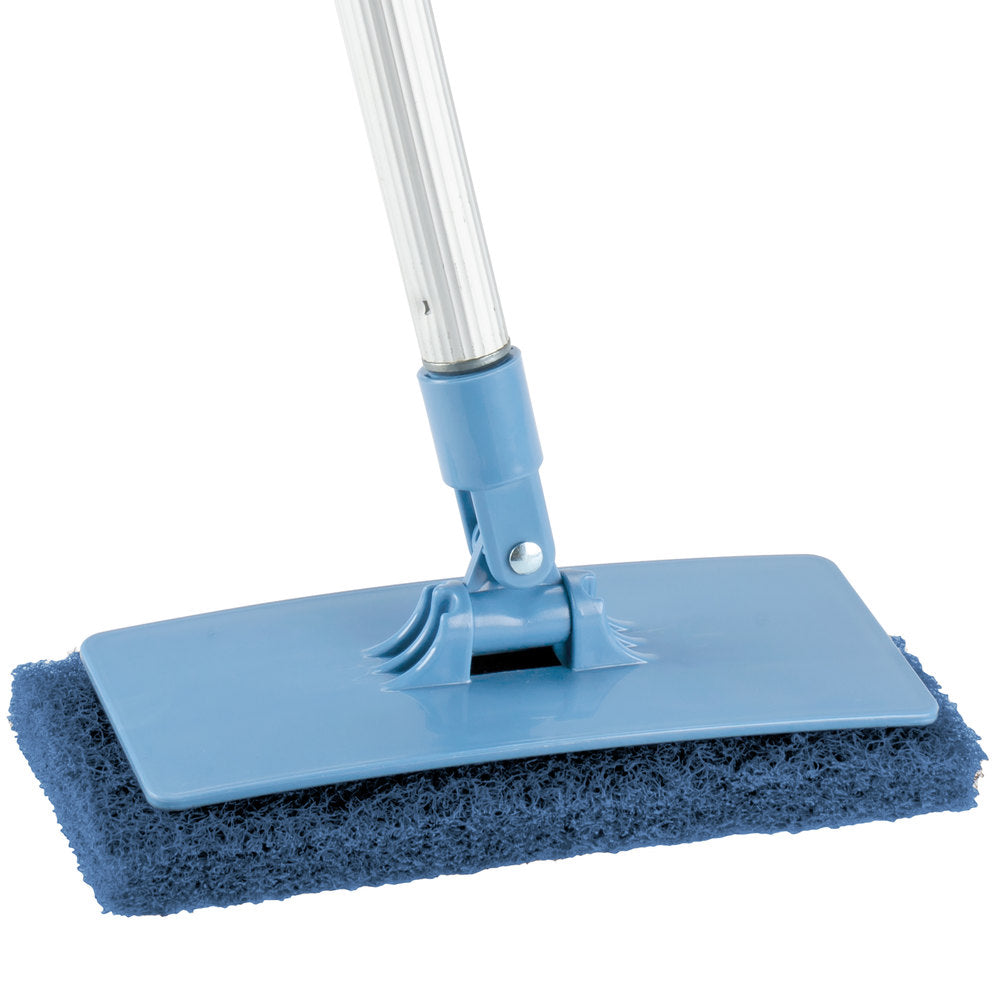 Medium-Duty Blue Multi-Purpose Scouring Pad / Doodlebug Pad - 10" x 4.5" - (5/PK)