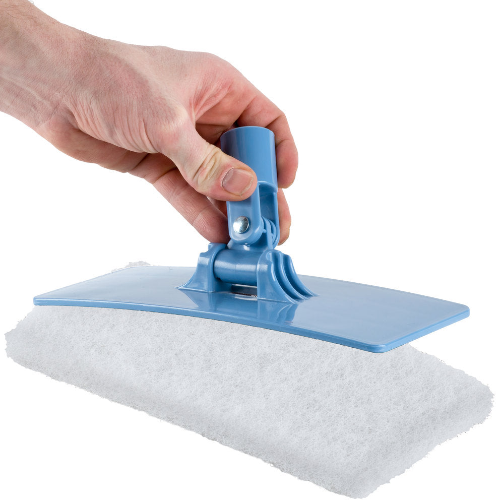 Light-Duty White Multi-Purpose Scouring Pad / Doodlebug Pad - 10" x 4.5" - (5/PK)