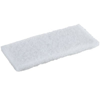Light-Duty White Multi-Purpose Scouring Pad / Doodlebug Pad - 10" x 4.5" - (5/PK)