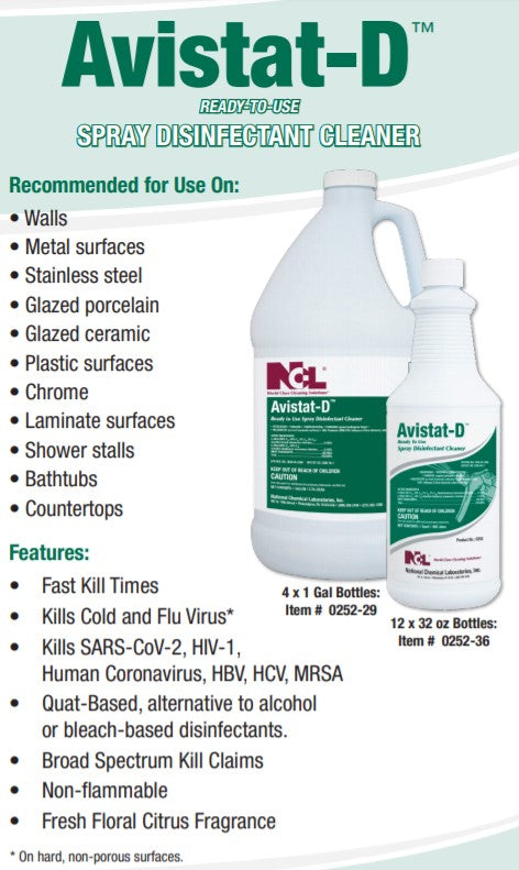 AVISTAT-D™ Ready To Use Disinfectant Cleaner