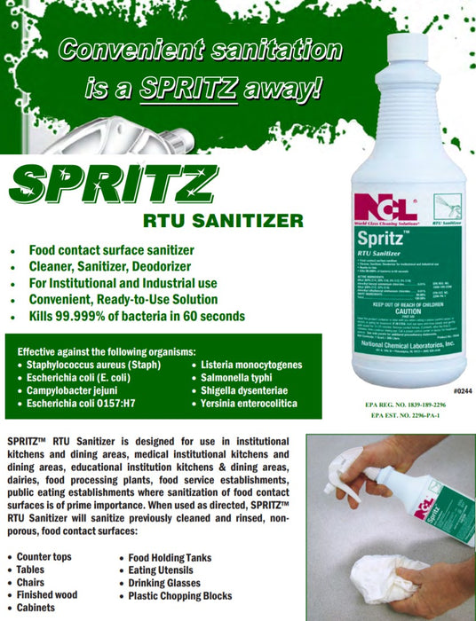 Spritz RTU Sanitizer - (1 QT)
