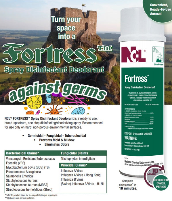 Fortress Spray Disinfectant Deodorant - (15 oz Can)