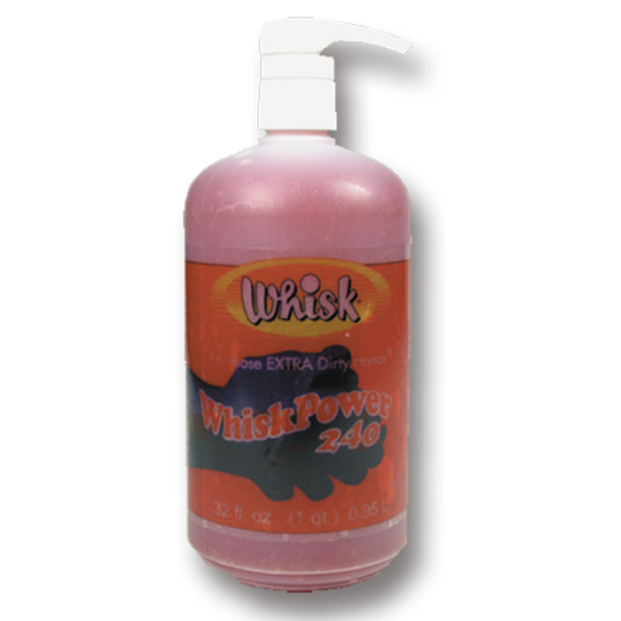 32 ounce pump bottle of Whisk Power 240 Red Hand Soap with Pumice