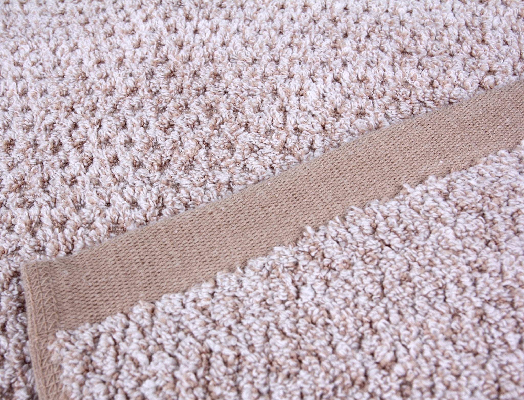 Diamond Jacquard Towels 6 Piece Bath Towel Set - Khaki (Light Brown) Recycled