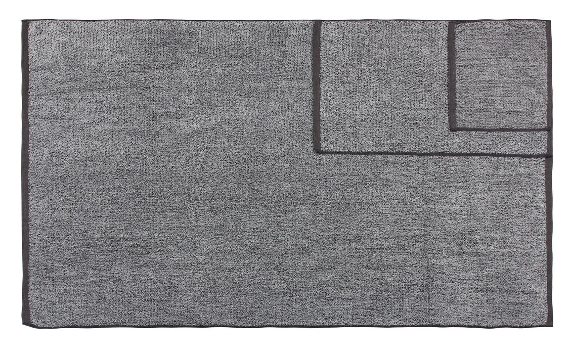 Diamond Jacquard 6 Piece Bath Sheet Towel Set - Grey