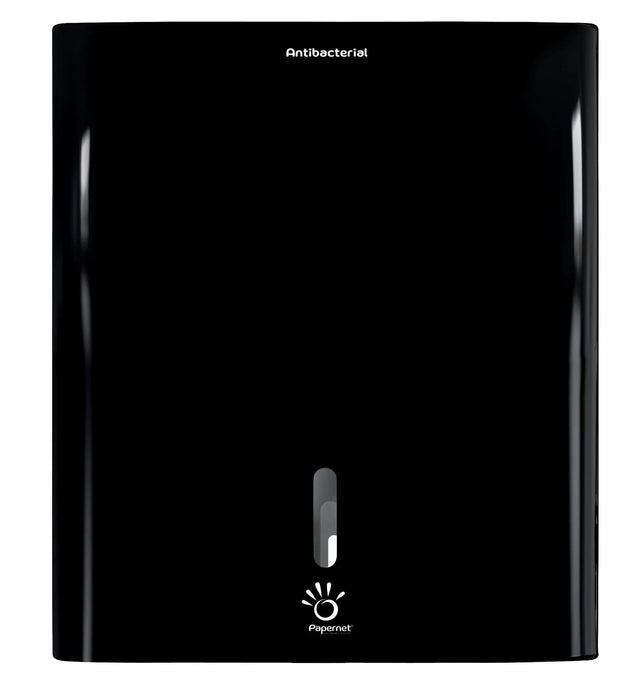 Papernet - Hy Tech - Multifold Hand Towel Universal Dispenser - Black (Free Installation)