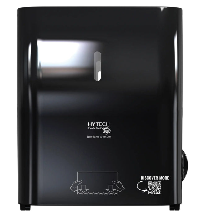 Papernet- Hy Tech Seas - No Touch Mechanical Proprietary - Roll Towel Dispenser - Black (Free Installation)