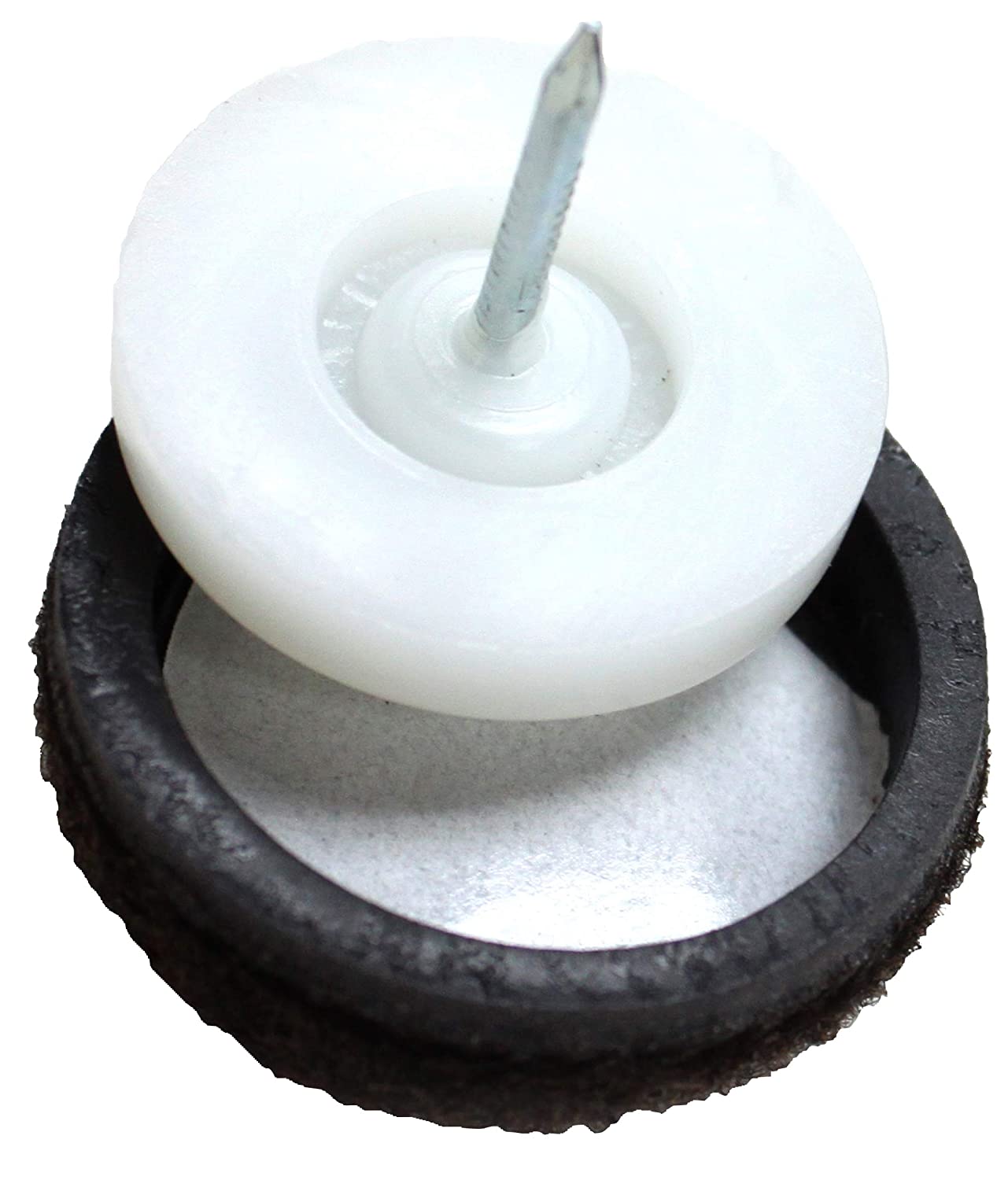 VersaGlide® Formed Felt / Nylon Base Floor Savers - 1.00" - Black - (100 PC)