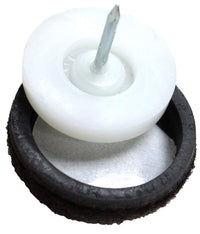 VersaGlide® Formed Felt / Nylon Base Floor Savers - 1.00" - Black - (100 PC)