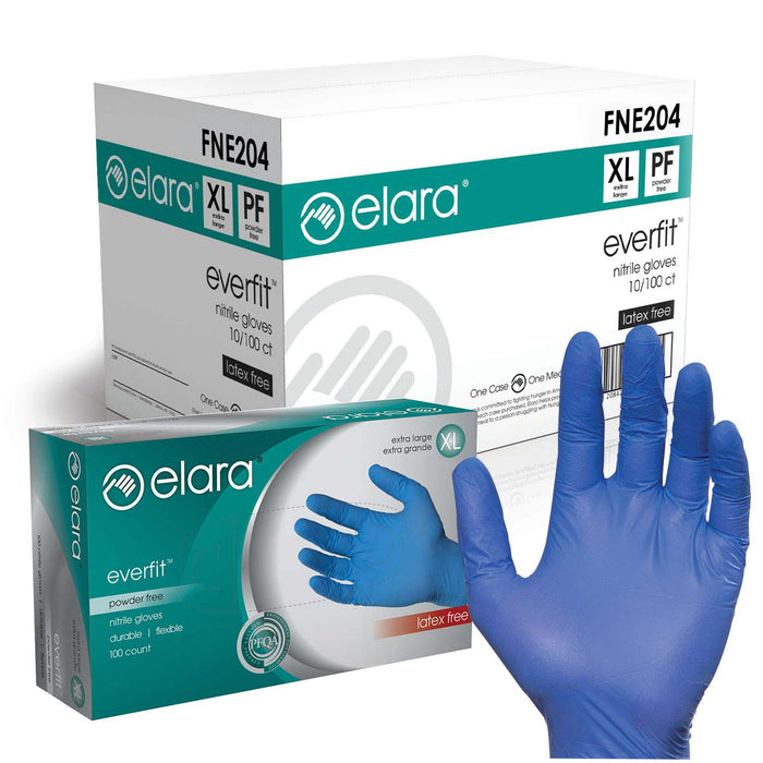 Nitrile Disposable Gloves - Everfit 3G - Blue - Various Sizes - 100/BX