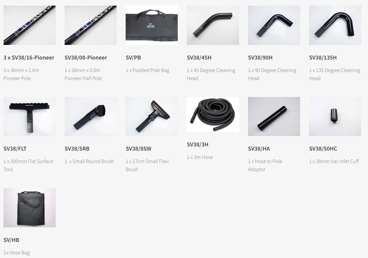 SpaceVac Interior PIONEER 38mm Cleaning System | Financing Available
