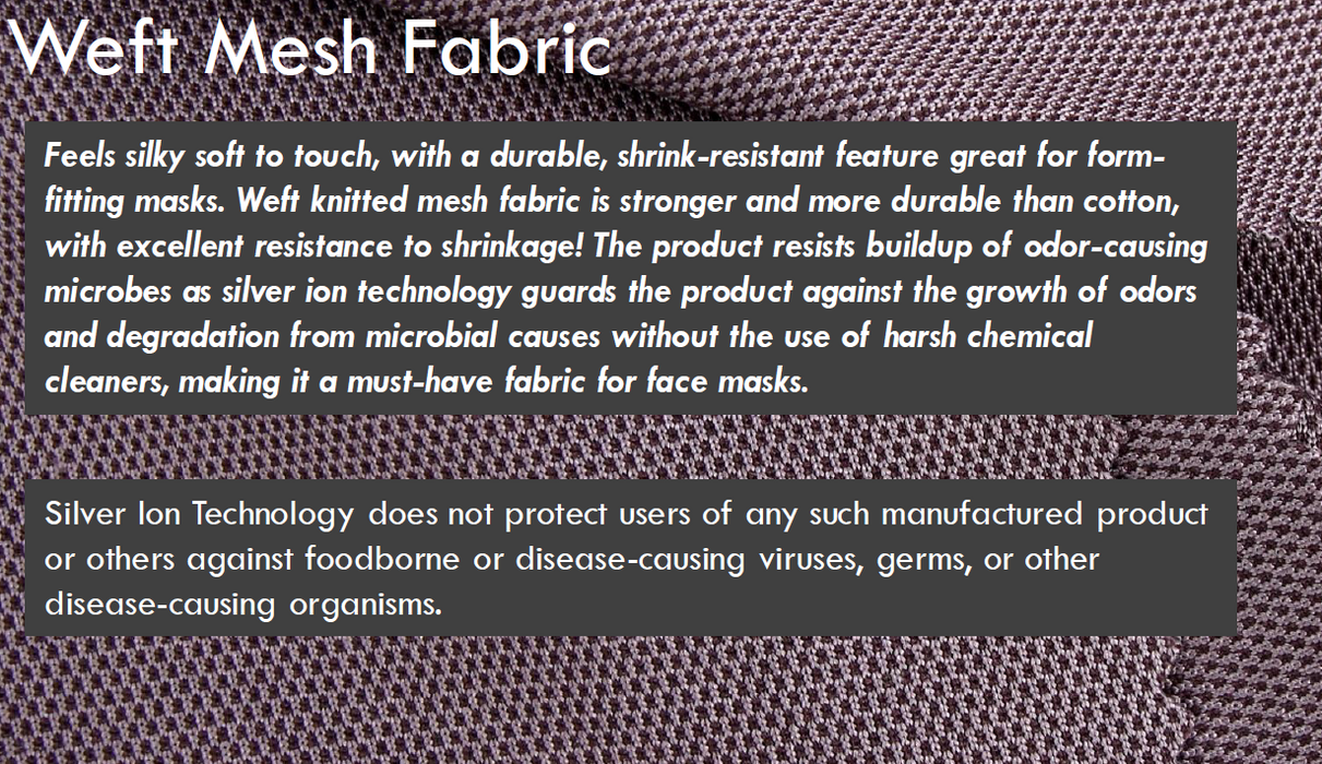 Microfiber Mask (Non-Medical) (Single) - Available in Medium or Large