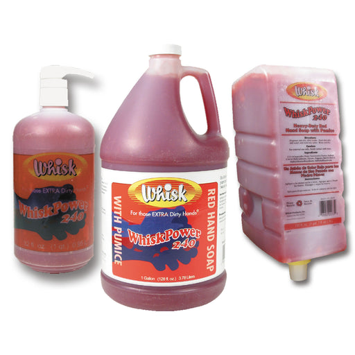 Whisk Power 240 Red Hand Soaps with Pumice