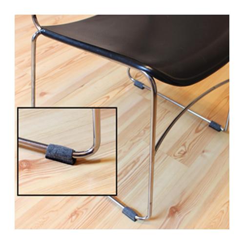 Wrap-Around Floor Savers - 1.875" x 3.125" - Lg - Grey - (16 PC)