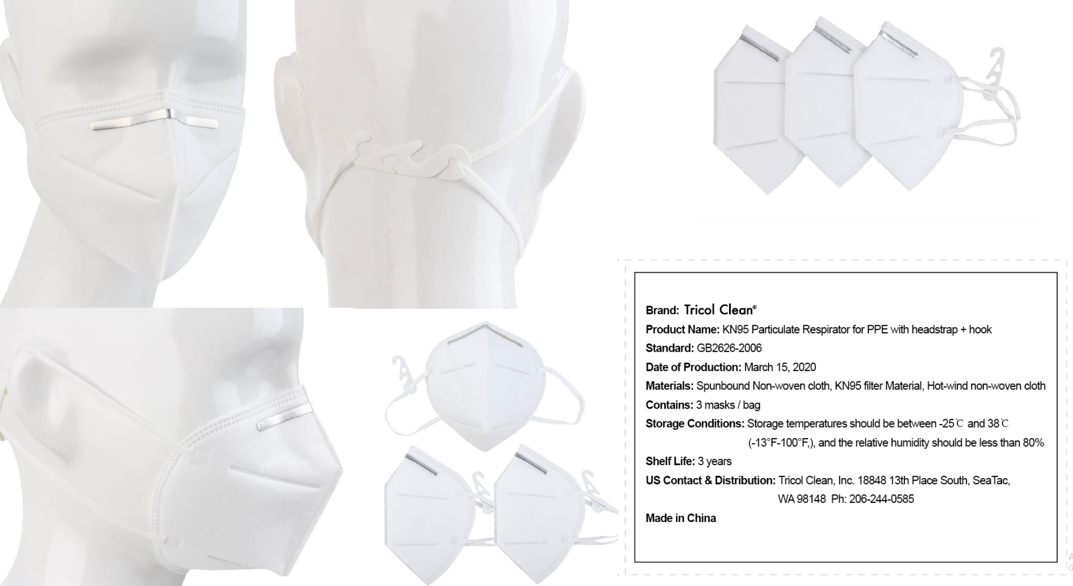 KN95 Masks (3 Pack) - (Non-Medical)