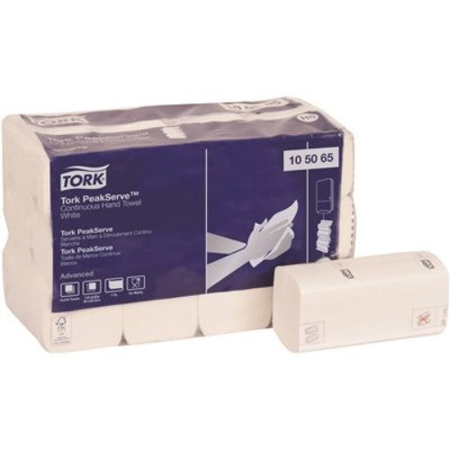 TORK Advanced PeakServe Continuous Multifold Paper Towels - White - 8.9" x 7.9"